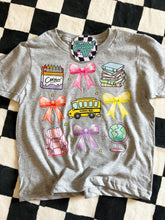 Load image into Gallery viewer, Coquette Back to School tee • all sizes • any color combinations •