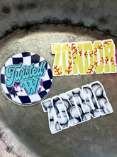 Load image into Gallery viewer, 4.5” Wide - Custom Die Cut Name/Text Stickers Baseball & Softball - Glossy Waterproof