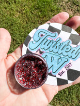 Load image into Gallery viewer, Red, Black, & Silver Hair Glitter Gel - Organic Non Toxic - 1 oz jar