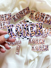 Load image into Gallery viewer, Leopard Name Bundle Die Cut Sticker - full sheets - glossy - laminated - Any prints or Colors! Perfect for back to school!