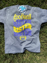 Load image into Gallery viewer, Purple and yellow on heather grey