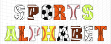 Load image into Gallery viewer, 3” Sport Name Die Cut Sticker - full sheets - glossy - laminated