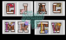 Load image into Gallery viewer, Letter Football Mascot • Any team • Direct to Film • all sizes • Game Day