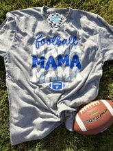 Load image into Gallery viewer, heather grey tee with royal blue and white