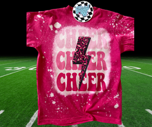 Load image into Gallery viewer, Cheer Leopard Lightning tee • Any Size • Direct to Film or Sublimation • Game Day
