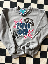 Load image into Gallery viewer, Retro Game Day with Checkered Stars • Football Game Day • all sizes • any color combinations •