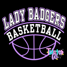Load image into Gallery viewer, Lady Badgers Basketball Die Cut Stickers - Glossy Waterproof