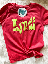 Load image into Gallery viewer, Puff Text • any colors • Softball • Vinyl tees