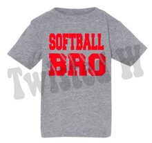 Load image into Gallery viewer, Baseball or Softball Sibling tees • Sis or bro • Vinyl tees