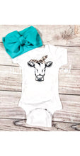 Load image into Gallery viewer, Cow with Leopard Bandana โข Brand โข Personalized