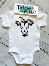 Load image into Gallery viewer, Cow with Leopard Bandana โข Brand โข Personalized