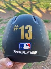 Load image into Gallery viewer, Helmet Vinyl Decal •  DECAL ONLY • Stickers • any name, number, and colors