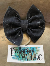 Load image into Gallery viewer, Black Marble Bows