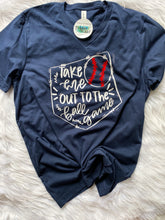 Load image into Gallery viewer, Take me out to the ballgame • any colors • Baseball or softball • Vinyl tees