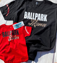 Load image into Gallery viewer, Ballpark Mama or Sister • {personalized} tee • Vinyl • Baseball