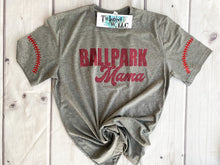 Load image into Gallery viewer, Ballpark Mama or Sister • {personalized} tee • Vinyl • Baseball