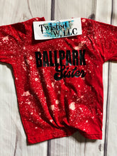 Load image into Gallery viewer, Ballpark Mama or Sister • {personalized} tee • Vinyl • Baseball