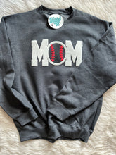 Load image into Gallery viewer, Baseball Puff Vinyl MOM tee, sweatshirt, or hoodie • any name • Game Day tee