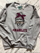 Load image into Gallery viewer, Heather grey with maroon and leopard