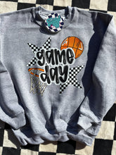 Load image into Gallery viewer, Basketball Checkered Star Game Day • all sizes • any color combinations
