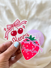 Load image into Gallery viewer, Fruit Coquette Die Cut Stickers - Glossy Waterproof
