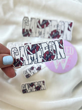 Load image into Gallery viewer, Sport Name Bundle Die Cut Sticker - full sheets - glossy - laminated - Any prints or Colors! Perfect for back to school!
