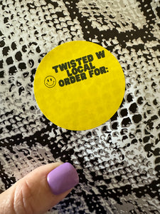 Thermal stickers 2" round - Yellow