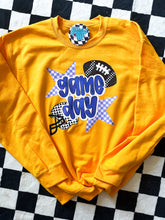 Load image into Gallery viewer, Retro Game Day with Checkered Stars • Football Game Day • all sizes • any color combinations •

