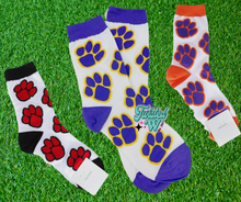 Load image into Gallery viewer, Paw Print Socks - Game day
