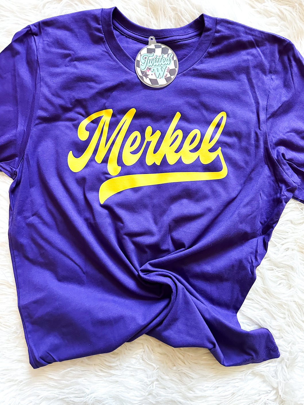 Merkel Softball Purple With Gold T-Shirts Adult