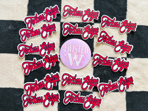 Texas Edge Softball Die Cut Stickers - Glossy Waterproof