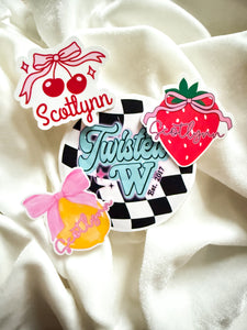 Fruit Coquette Die Cut Stickers - Glossy Waterproof
