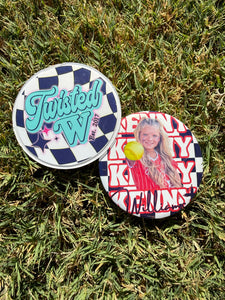 Custom Photo Button 3” - checkered background