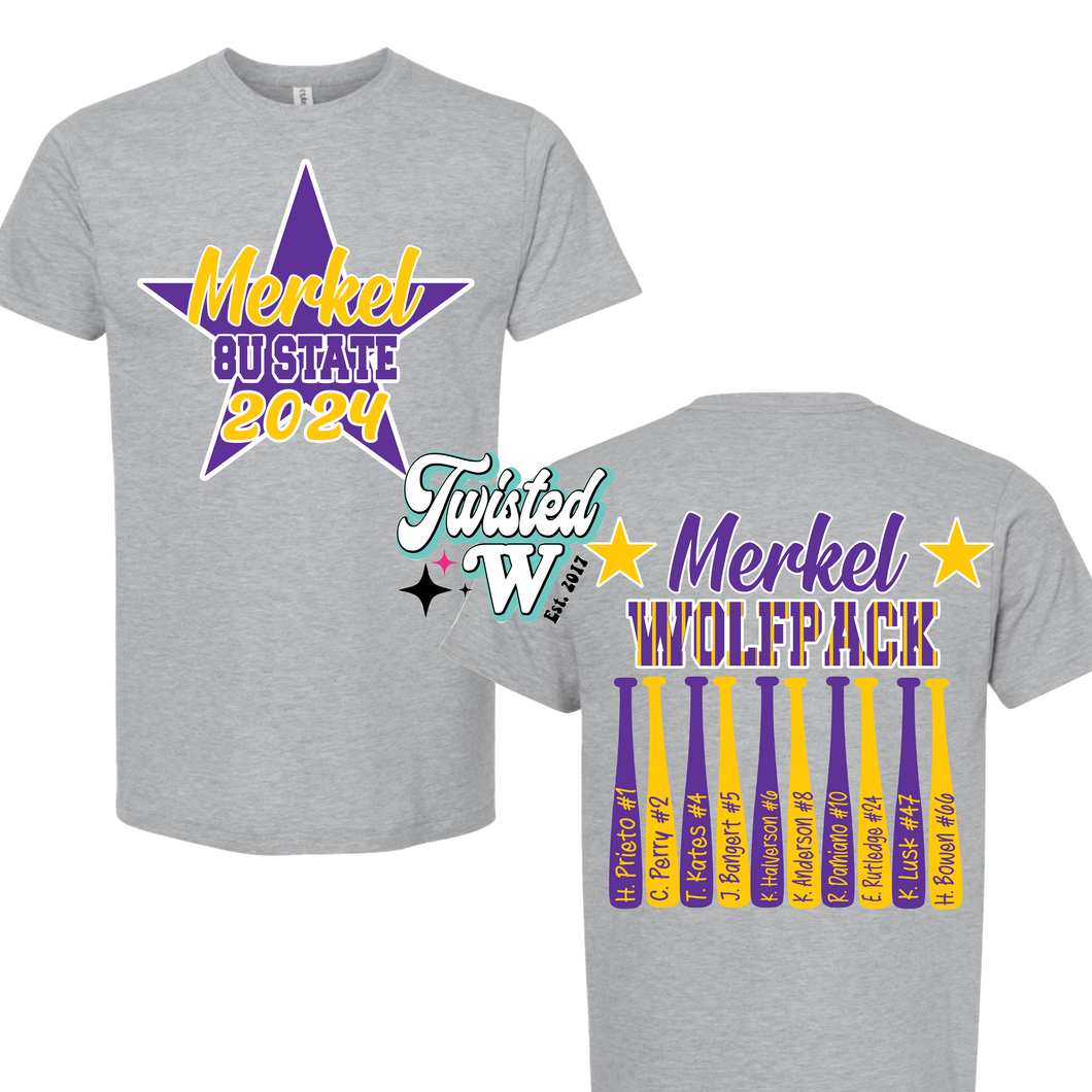 8U Wolfpack State Roster Softball Team T-Shirts Youth