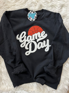 Basketball Game Day Chenille Patch • Adult Sweatshirts • any colors!