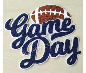 Football Game Day Chenille Patch • Adult Sweatshirts • any colors!