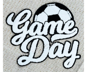 Soccer Game Day Chenille Patch • Adult Sweatshirts • any colors!