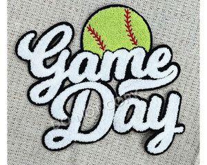 Softball Game Day Chenille Patch • Adult Sweatshirts • any colors!