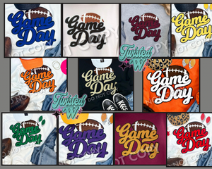 Football Game Day Chenille Patch • Adult Sweatshirts • any colors!