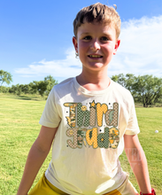 Load image into Gallery viewer, Camo Smiles Grade tee • all sizes • any color combinations • Pre-k, Kinder, first grade, second grade, third grade, fourth grade, fifth grade
