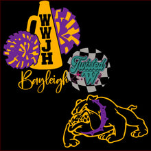 Load image into Gallery viewer, WWJH Cheer and Bulldog car decals - group shipping closed
