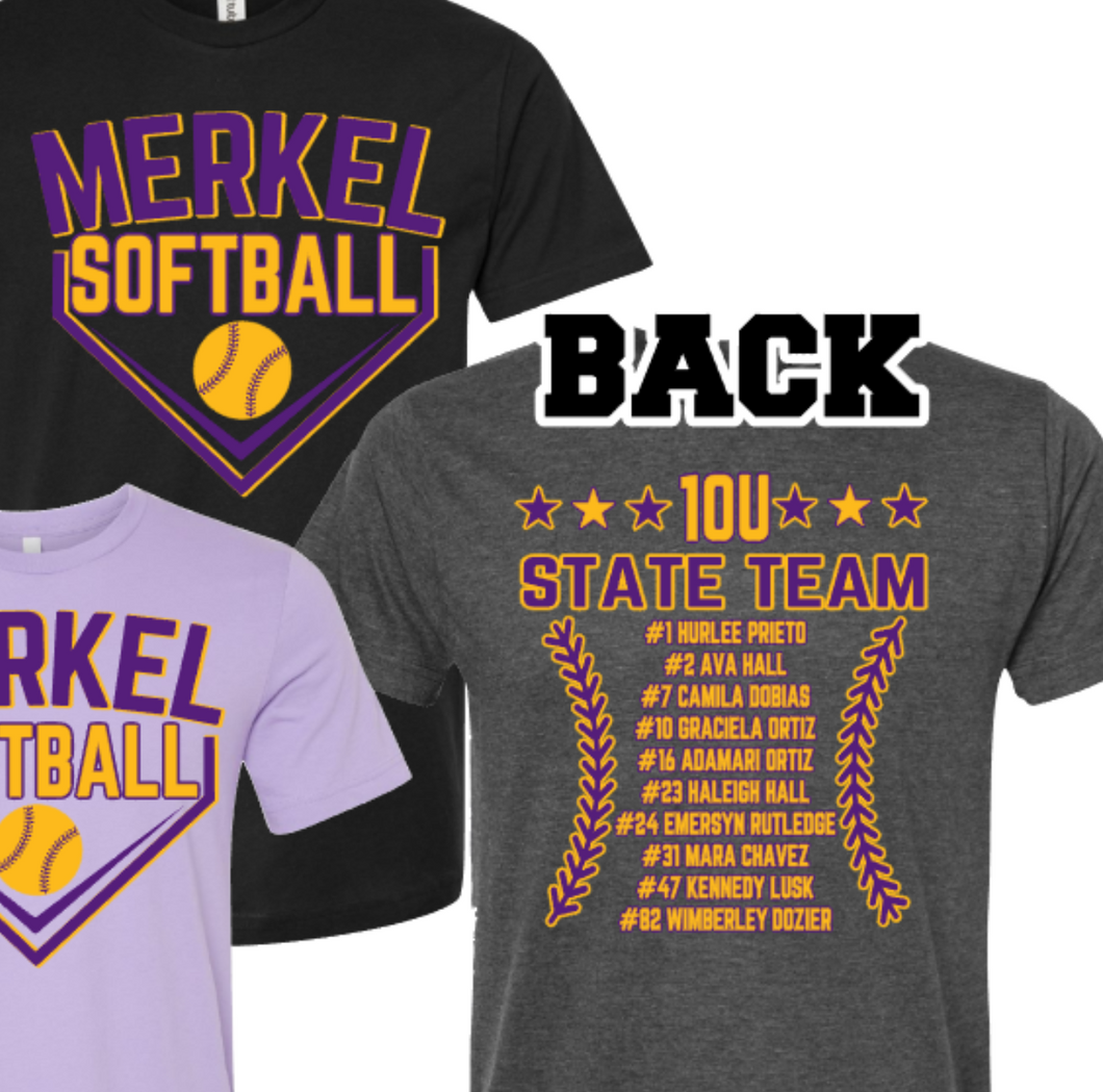 Merkel 10U Softball State Roster tees EXTRAS