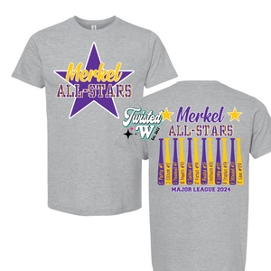 Majors All Stars Roster  - Merkel Little League - Adult Tees