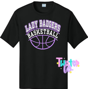 Lady Badgers Basketball T-Shirts Adult