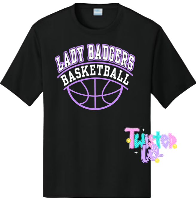 Lady Badgers Basketball T-Shirts Adult