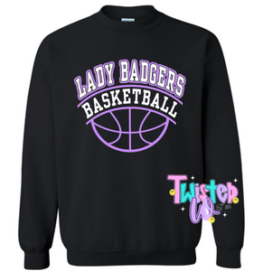 Lady Badgers Basketball Adult Sweatshirts