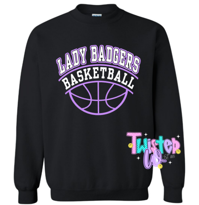 Lady Badgers Basketball Adult Sweatshirts
