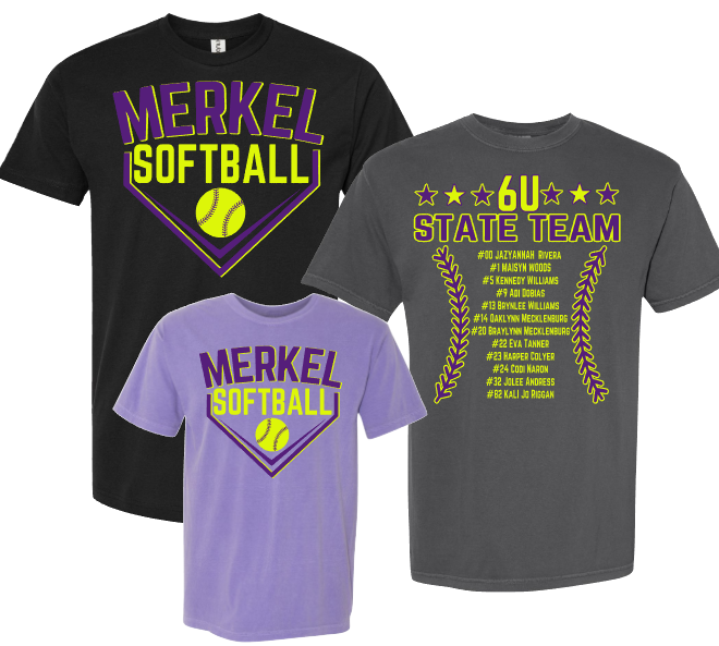 Merkel 6U Softball State Roster tees EXTRAS