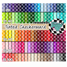 Load image into Gallery viewer, 3&quot; Wide - Custom Die Cut Name/Text Stickers TINTED CHECKERBOARD - Glossy Waterproof
