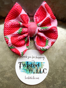 Pink Strawberry Bows